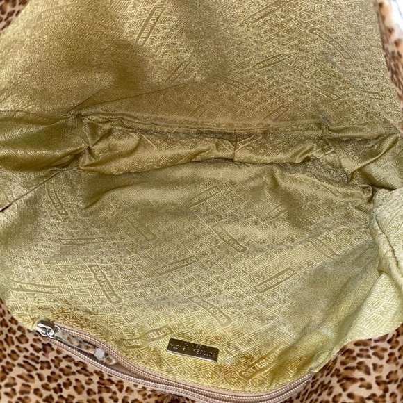 Vintage BOTTEGA VENETA Handbag Brown Animal Print Tote Bag Made in Italy Auth - Picture 10 of 10